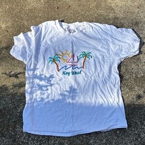 Key West Embroidered Short-Sleeve Tee - White